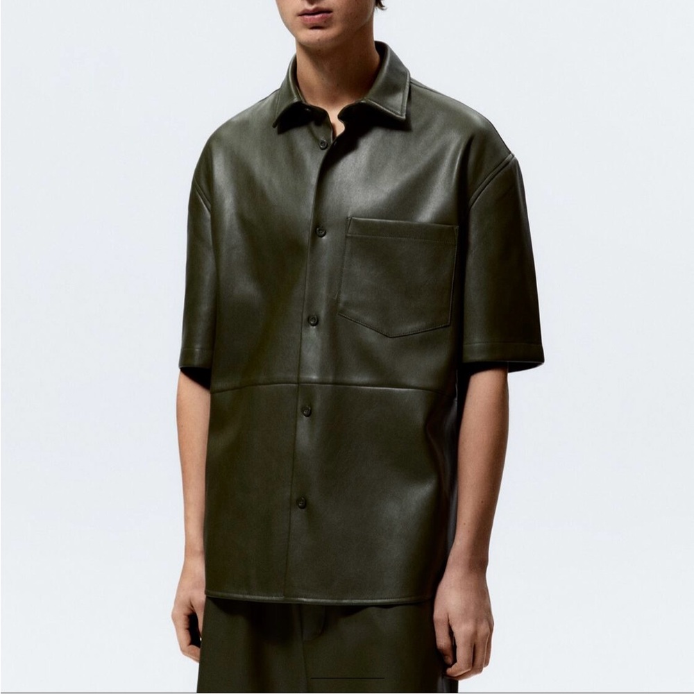 Zara Faux Leather Shirt (Matching Top)